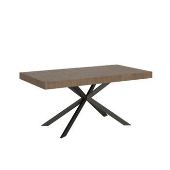 Mesa Extensible 80x160/244 Cm Plaker Nogal Patas Antracita
