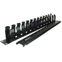panel guia cables phasak pa 5095 con tapa para rack 19r 1u frontal metalico