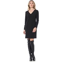 cafe noir vestidos cafenoir abito tubino manica lunga scollo v nero ja0005 para mujer