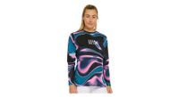 maillot de manga larga dharco race para mujer negro rosa