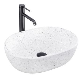 Lavabo Sobre Encimera Rea Amelia Warm White Oval
