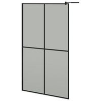 mampara de ducha accesible vidrio templado oscuro 118x190 cm vidaxl