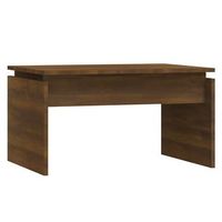 mesa de cafe - mesa de centro madera contrachapada roble marron 68x50x38 cm