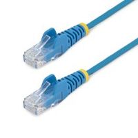 startechcom cable cat6 de 50cm - delgado - con conectores rj45 sin enganches - azul