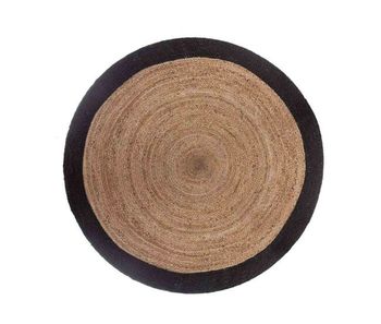 Alfombra atmosphera arpillera negro (ø 120 cm)