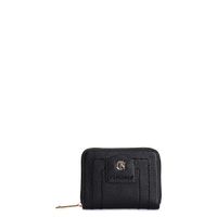 cartera pequena con cremallera redonda black taglia unica