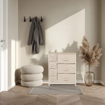 Cómoda tela beige