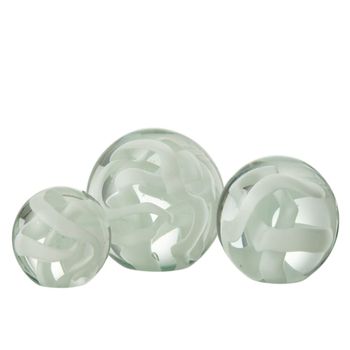Pisapapeles de vidrio blanco de 10x10x10 cm