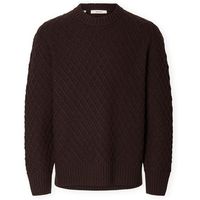 selected jersey patric edit knit - chocolate torte para hombre