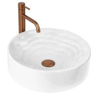 lavabo sobre encimera rea calla redondo white 42 x 42 x 13 cm
