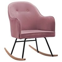 silla mecedora  sillon balancin relax de terciopelo rosa