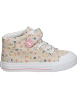 zapatillas altas para nina nakos 7040 beige con dibujos 27
