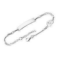 pulsera de plata 925 corazon con angel grabable