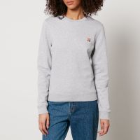 maison kitsune fox head cotton-jersey sweatshirt - m