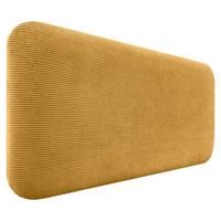 dhome cabecero tapizado en pana liso redondeado pana para pared acusticos cabeceros absorbentes cabezal cama dormitorio mostaza 100cm