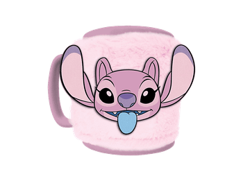 Taza - Sherwood Lilo & Stitch: Angel, 400 ml, Funda de felpa, Rosa