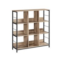 estanteria de almacenamiento de 3 niveles marron camello  negro tinta