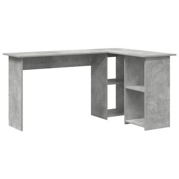 Escritorio Gris Concreto Madera De Ingeniería 142 X 102 X 73 Cm Vidaxl