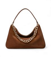 twinset para mujer 252tb7162 bolso mediano liliane de ante marron osfa casual