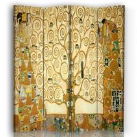 legendarte - biombo el arbol de la vida - gustav klimt - separador de ambientes para interiores cm 145x170 4 paneles