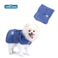 nobleza albornoz para perros con velcro superabsorbente y de secado rapido albornoz de microfibra para todos los gatos y perros toalla suave para perros