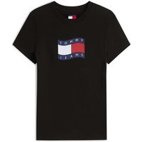 tommy jeans camiseta tjw slim wavy flag t para mujer