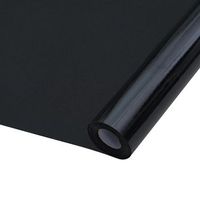 laminas de ventana esmerilada 5 uds pvc negro vidaxl