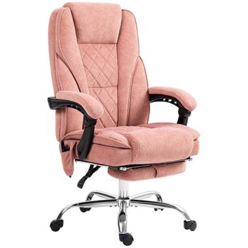 Silla de oficina de terciopelo rosa 67x72x119 cm