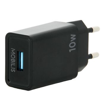 Cargador de Coche Mobilis Universal 10.5W USB-A Type-C Negro