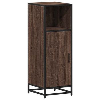Armario De Baño Madera Contrachapada Roble Marrón 35x37,5x100cm Vidaxl