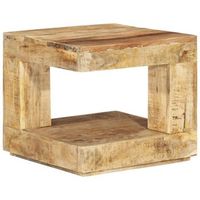 mesa de centro de madera maciza de mango 45x45x40 cm vidaxl
