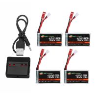4 pcs xf power 37v 1200mah 25c 1s bateria lipo con enchufe jst y cargador de bateria para rc drone