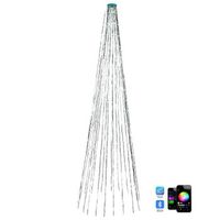 cadena de iluminacion led con 400 luces controladas por app que cambian de color 200 cm con temporizador e interruptor verde saarloq