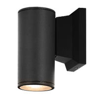 aigostar aplique pared exterior gu10 antracita aluminio lampara exterior pared ip65 impermeable luz exterior iluminacion para balcon garaje terrazas patio jardin color negro