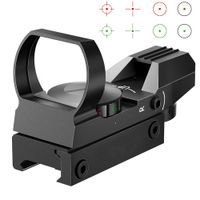 mira tactica de punto rojo y verde optica de punto rojo para caza mira reflex con riel de 20mm
