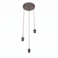 armazon plafon nia 3xe27 marron regx30x30cm