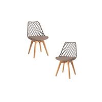 pack 2 sillas mima de polipropileno 824943 cm - taupe