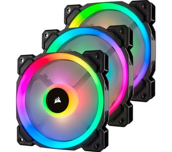 CORSAIR LL120 120 mm Case Fan - RGB LED, Triple Pack
