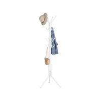 perchero de metal para abrigos bolsos y sombreros blanco nube