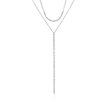 Cadena de doble fila de plata 925