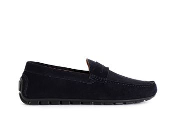 mocasines en piel de ante para hombre blue
