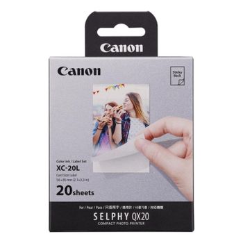 Papel fotográfico Canon XC-20L para sublimación 5.4x8.5 cm 20 piezas