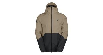 Chaqueta impermeable scott explorair light 2 5l beige negro para hombre