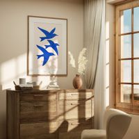 poster pajaro azul 50x70 cm