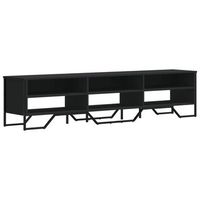 mueble de tv madera de ingenieria negro 180x34x41 cm vidaxl
