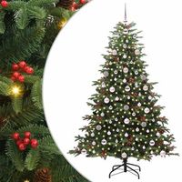 arbol de navidad artificial verde 180 cm pvc metal y plastico vidaxl