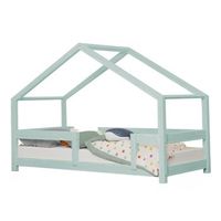 cama cabana infantil lucky 90 x 190 azul claro