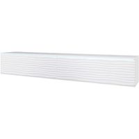 mueble de tv lowboard d 180 cm mueble de television mueble de salon sin iluminacion led color blanco ondulado