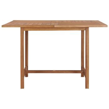Mesa De Comedor De Jardín | Mesa De Exterior Madera Maciza De Teca 110x110x75 Cm