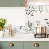 frente de cocina en aluminio - 300 x 20 cm - verde